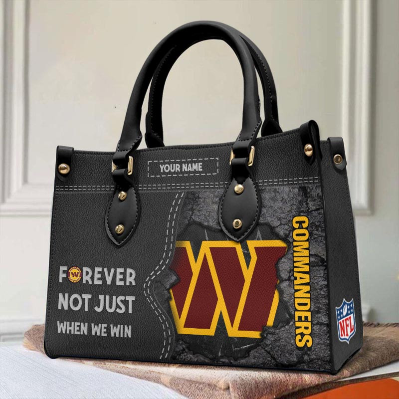 Washington Commanders Forever Not Just When We Win Leather Hand Bag - Image 2