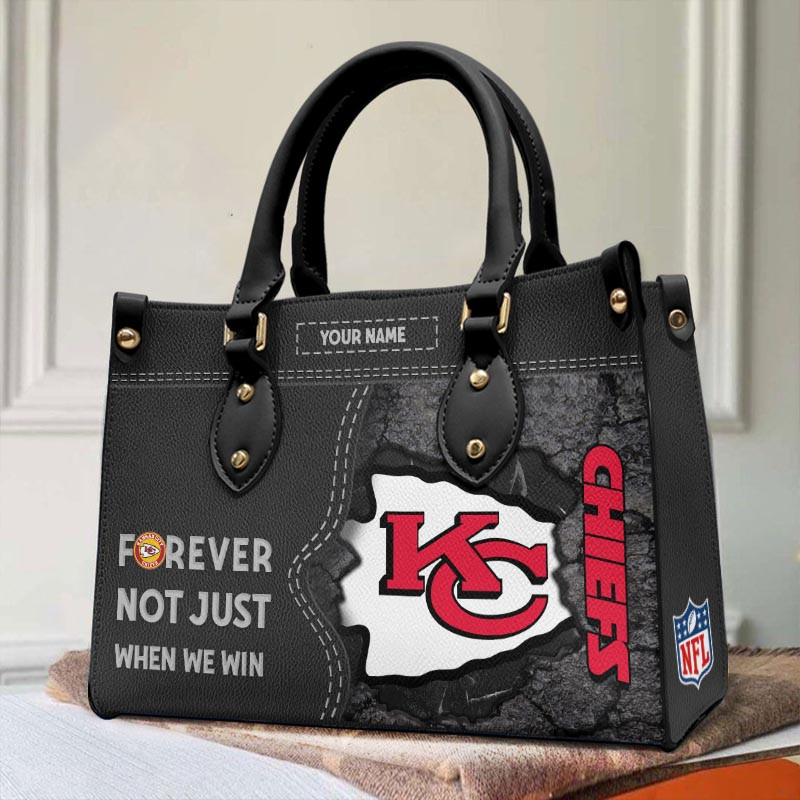 Kansas City Chiefs Forever Not Just When We Win Leather Hand Bag - Image 2