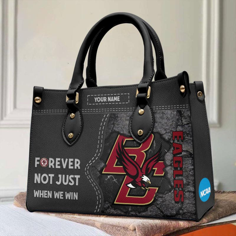 Boston College Eagles Forever Not Just When We Win Leather Hand Bag - Image 2