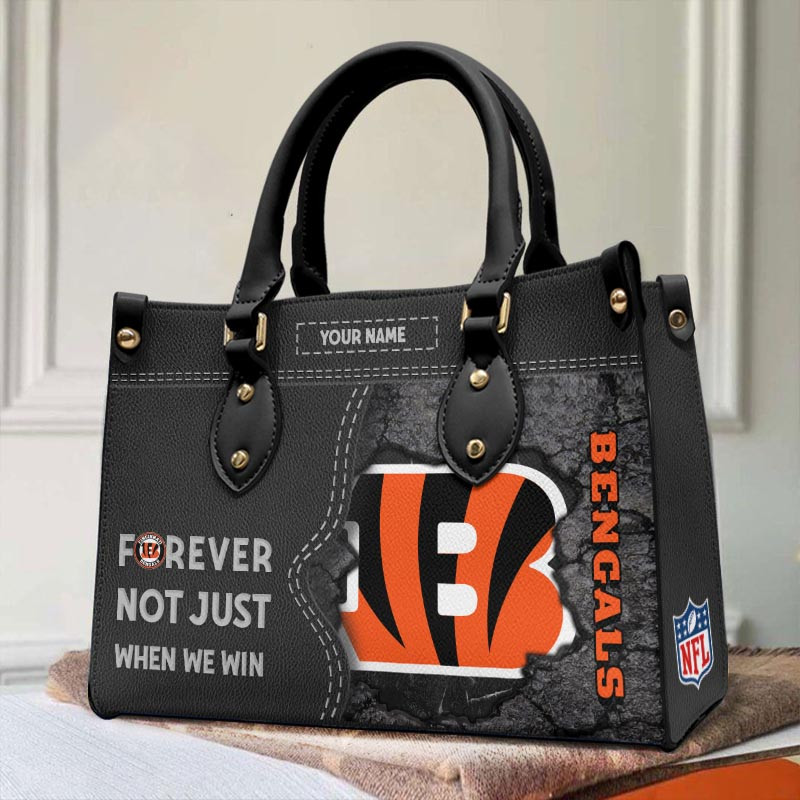 Cincinnati Bengals Forever Not Just When We Win Leather Hand Bag - Image 2