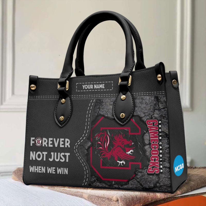 South Carolina Gamecocks Forever Not Just When We Win Leather Hand Bag - Image 2