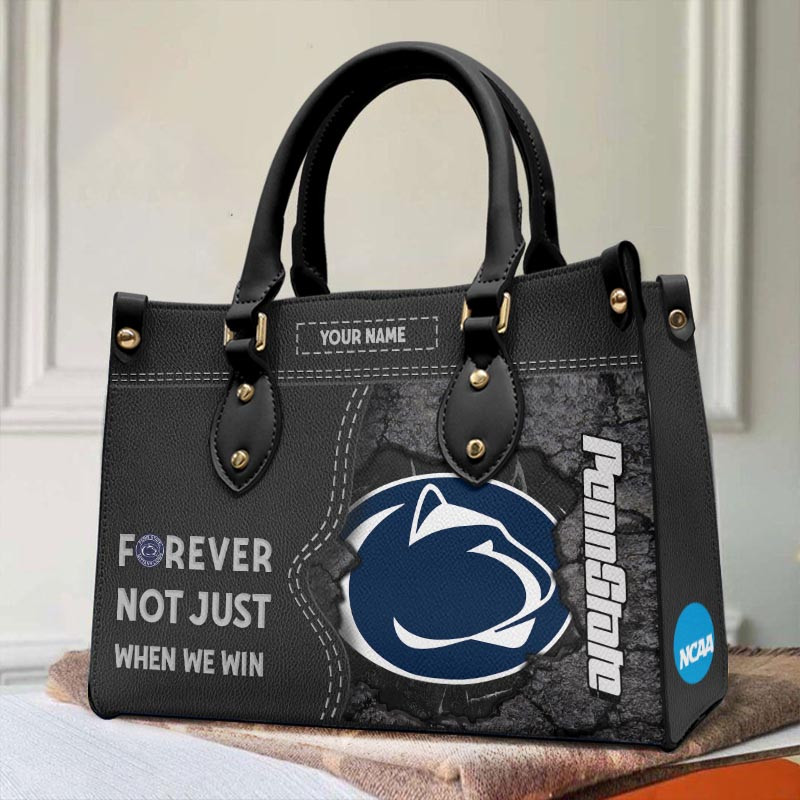 Penn State Nittany Lions Forever Not Just When We Win Leather Hand Bag - Image 2