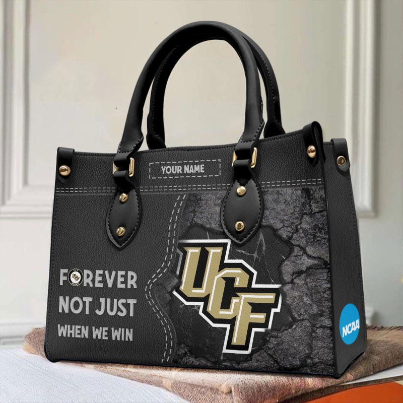 UCF Knights Forever Not Just When We Win Leather Hand Bag - Image 2