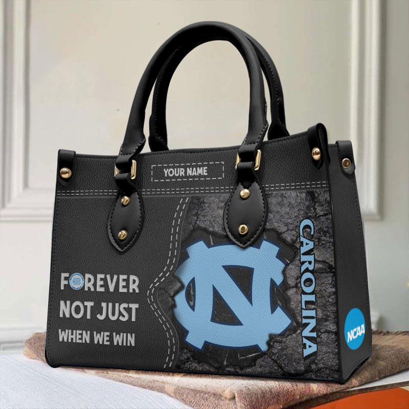 North Carolina Tar Heels Forever Not Just When We Win Leather Hand Bag - Image 2