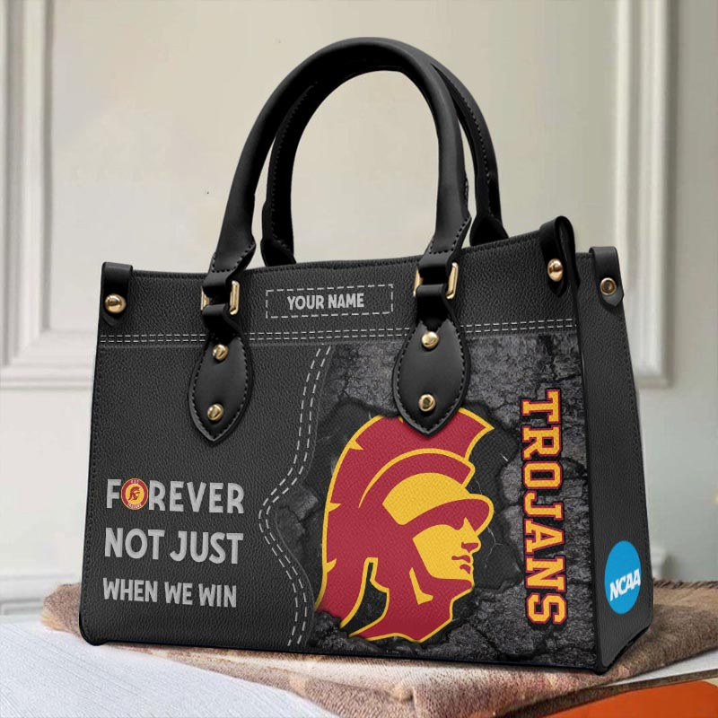 USC Trojans Forever Not Just When We Win Leather Hand Bag - Image 2