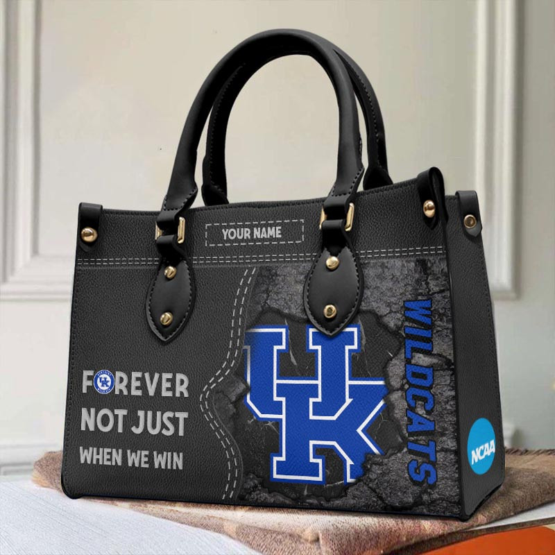 Kentucky Wildcats Forever Not Just When We Win Leather Hand Bag - Image 2