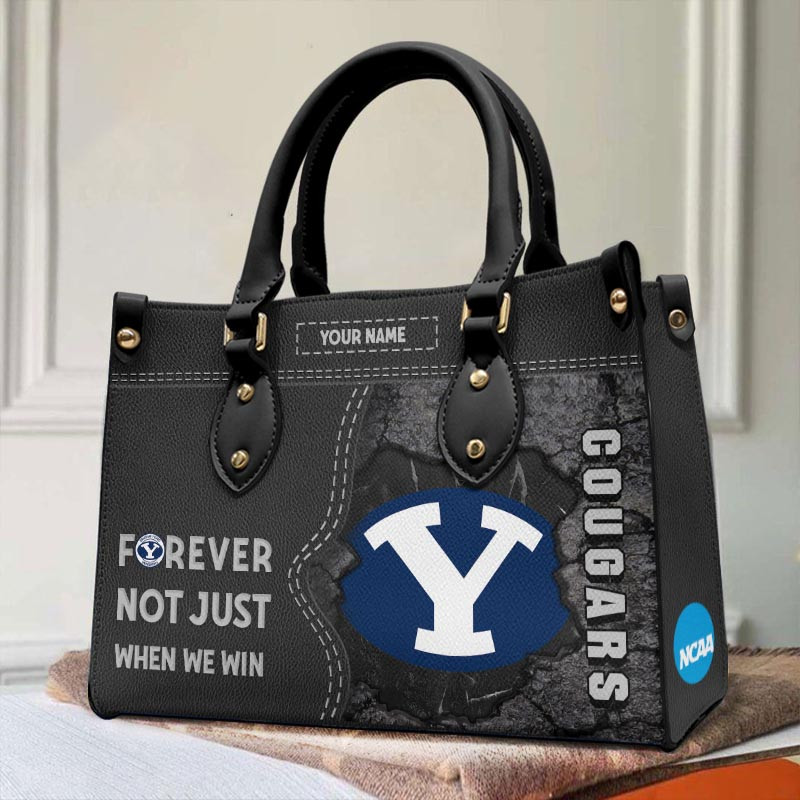 BYU Cougars Forever Not Just When We Win Leather Hand Bag - Image 2