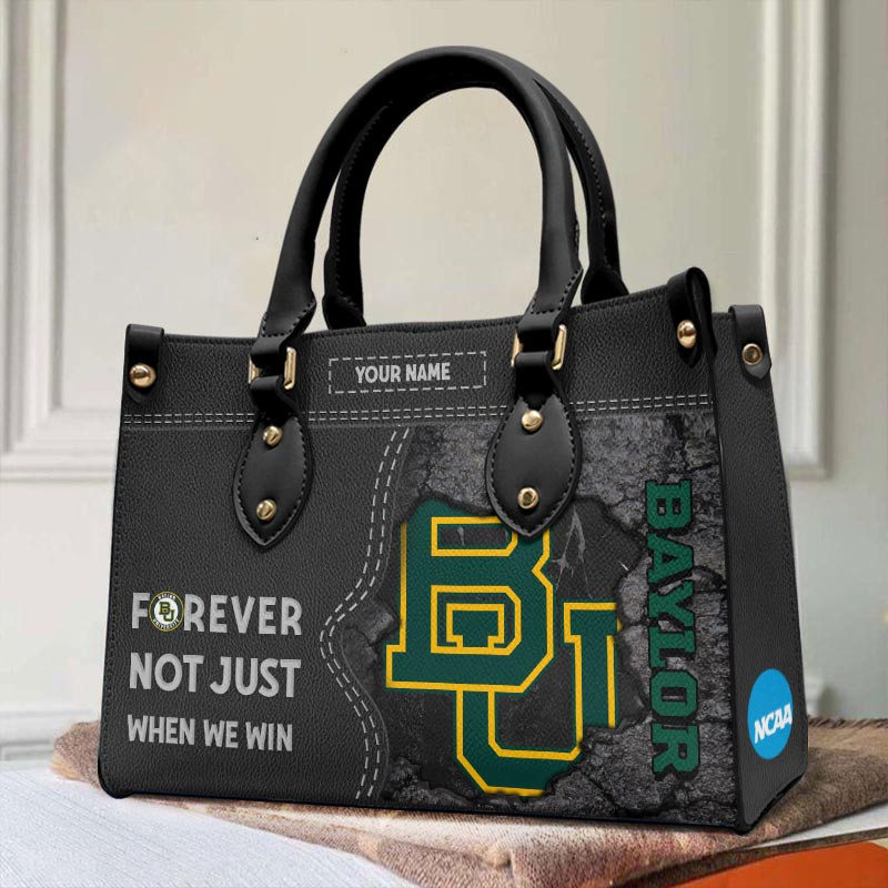 Baylor Bears Forever Not Just When We Win Leather Hand Bag - Image 2