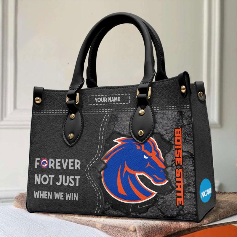 Boise State Broncos Forever Not Just When We Win Leather Hand Bag - Image 2