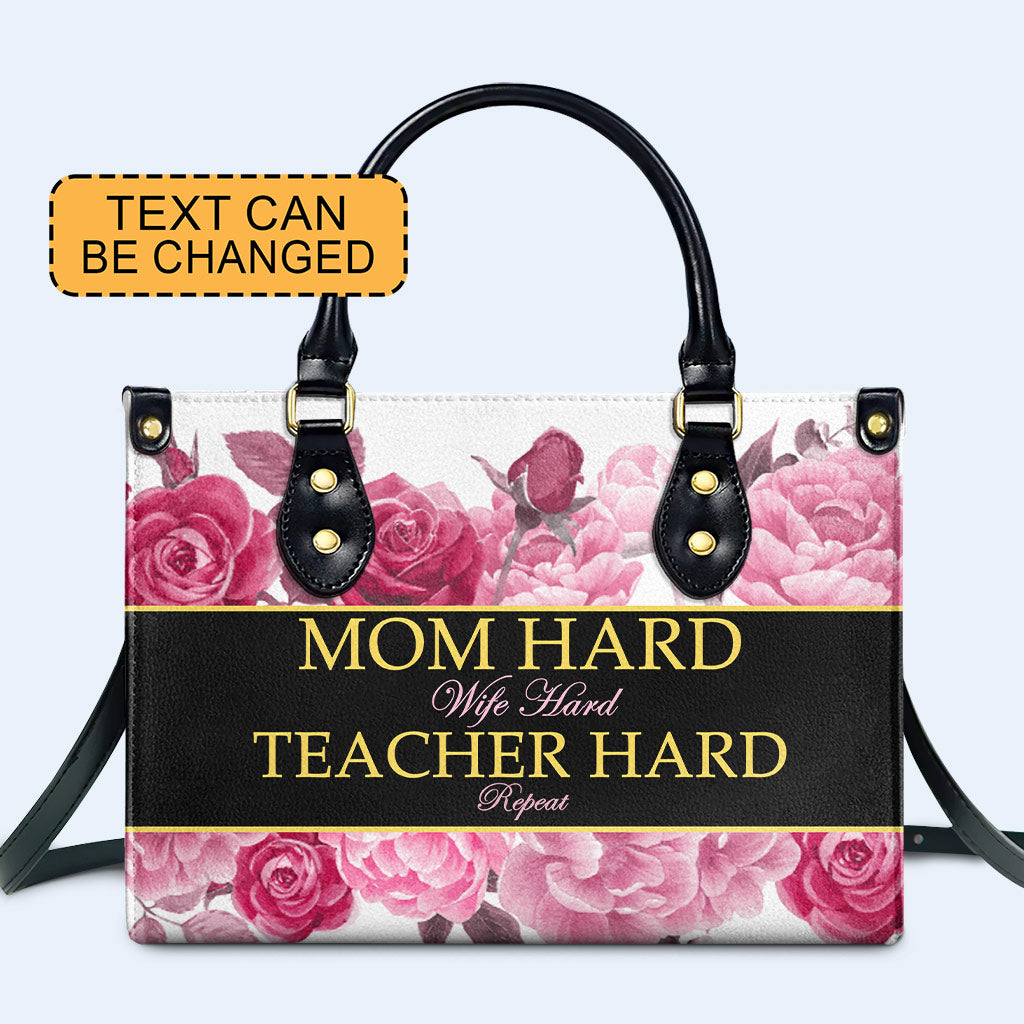 Queen Roses Personalized Custom Leather Handbag - Image 2