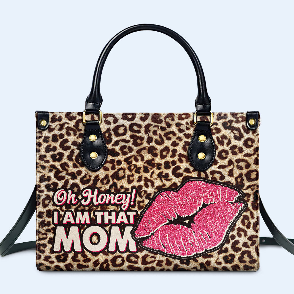 I Am That Mom Personalized Custom Leather Handbag - Image 2