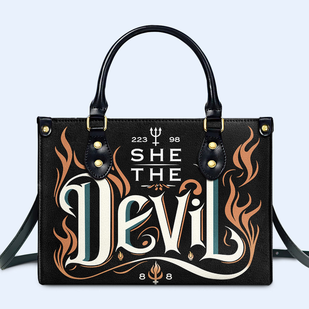 She Personalized Custom Leather Handbag - Image 2