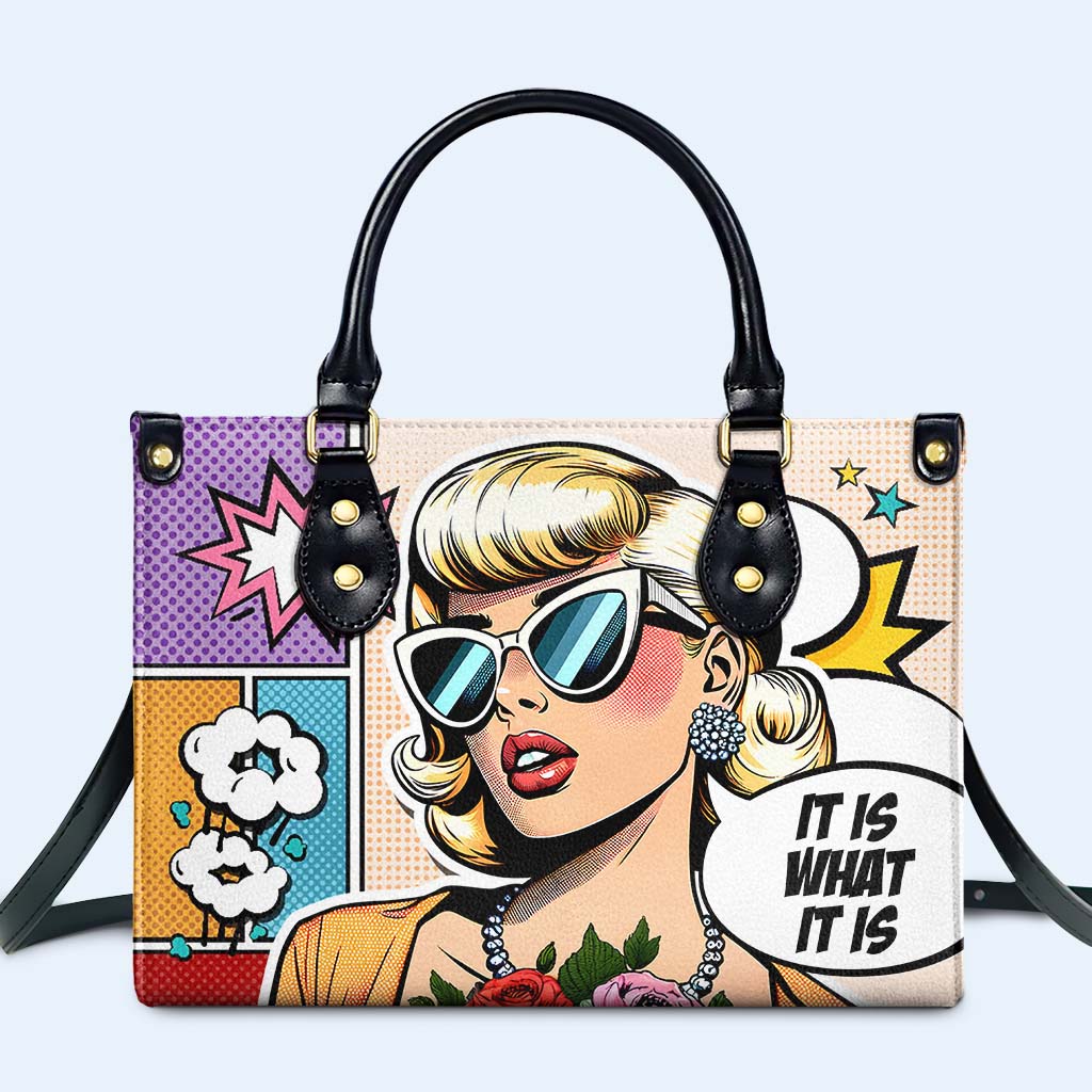 It Is What It Is Personalized Custom Leather Handbag - Image 2