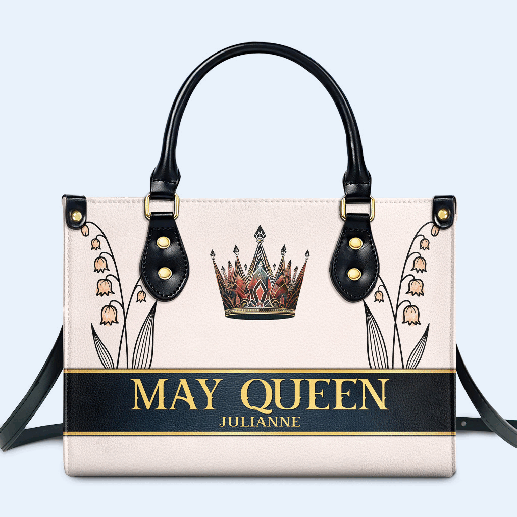 Flowers for Each Birth Month Personalized Custom Leather Handbag - Image 2