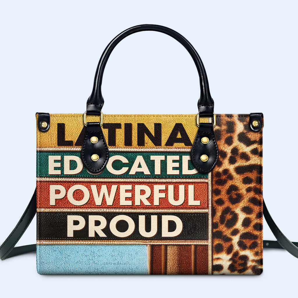 Proud Latina Personalized Custom Leather Handbag - Image 2