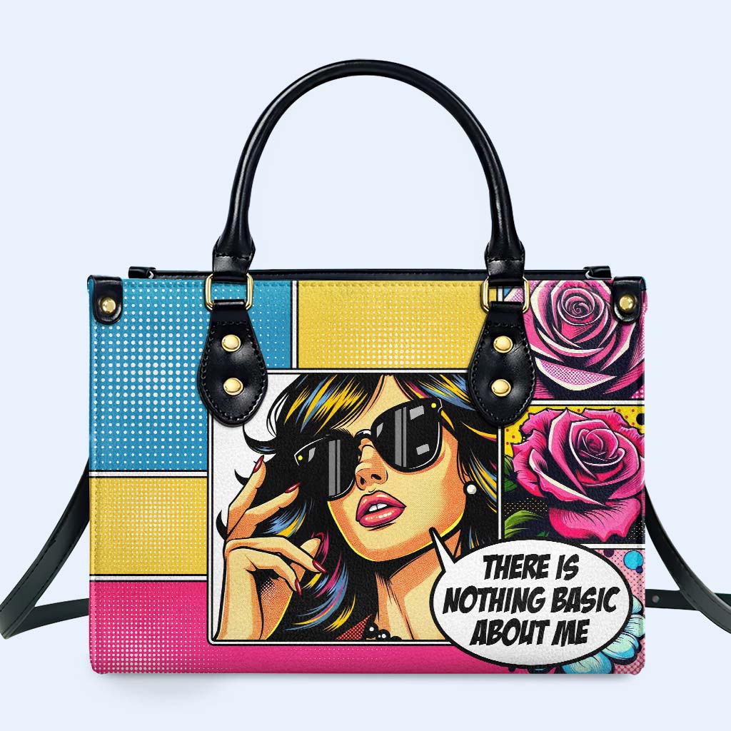 There Is Nothing Basic About Me Personalized Custom Leather Handbag - Image 2