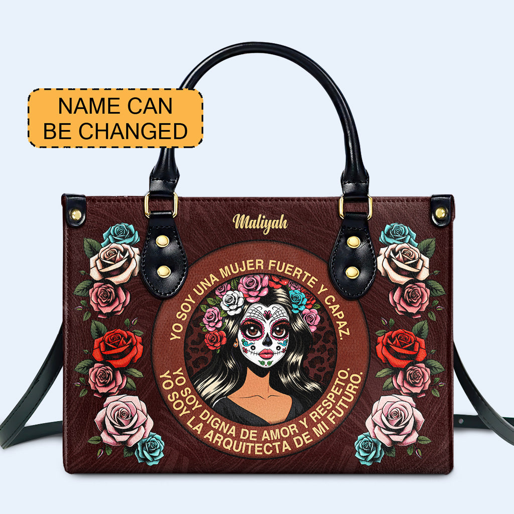 Mujer Fuerte Personalized Custom Leather Handbag - Image 2