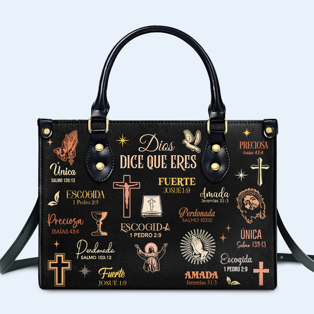 Dios Dice Que Eres Personalized Custom Leather Handbag - Image 2
