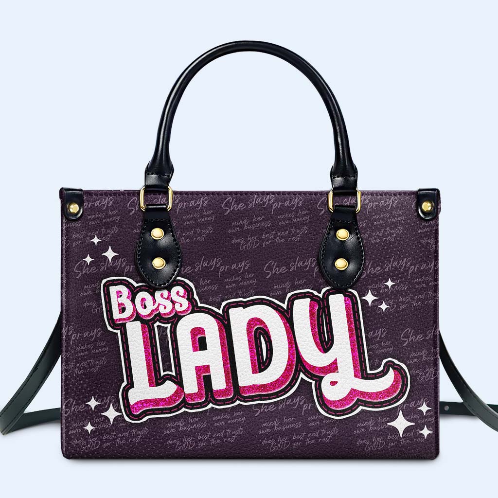 Boss Lady Personalized Custom Leather Handbag - Image 2
