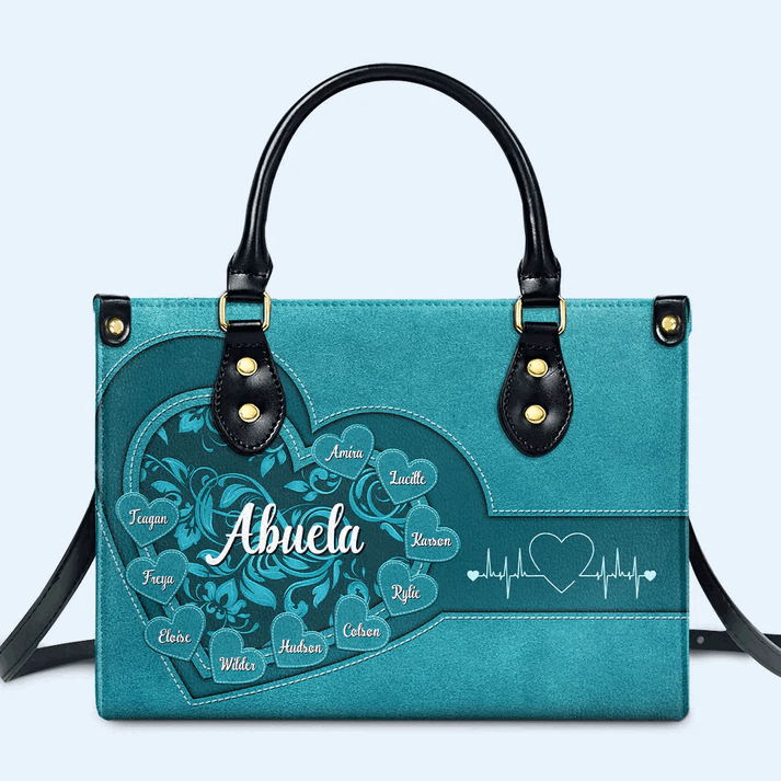 Little Sweethearts Personalized Custom Leather Handbag - Image 2