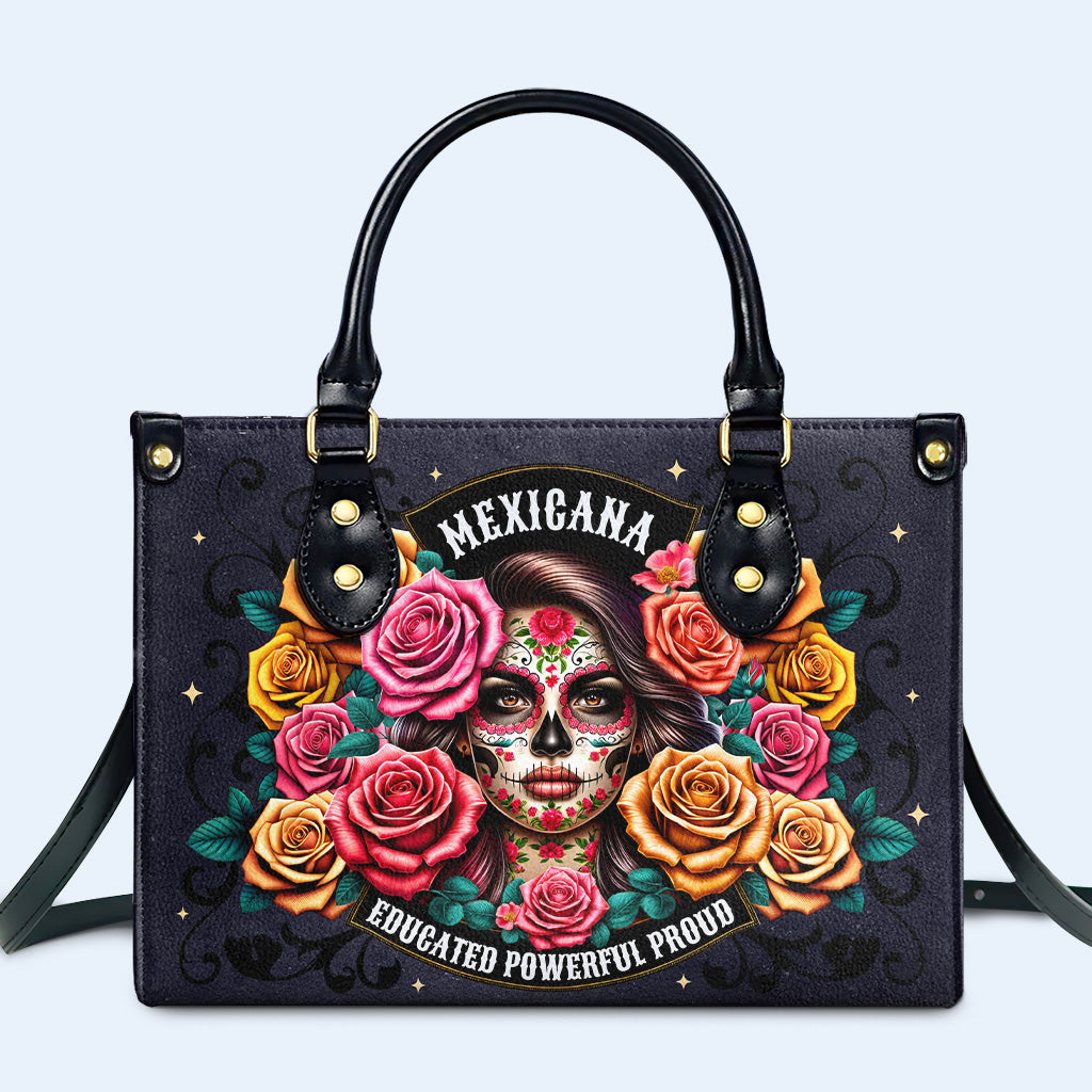 The Girl And Roses Personalized Custom Leather Handbag - Image 2