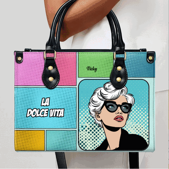 Personalize with Custom Art and Text Your Signature Leather Handbag - Image 2