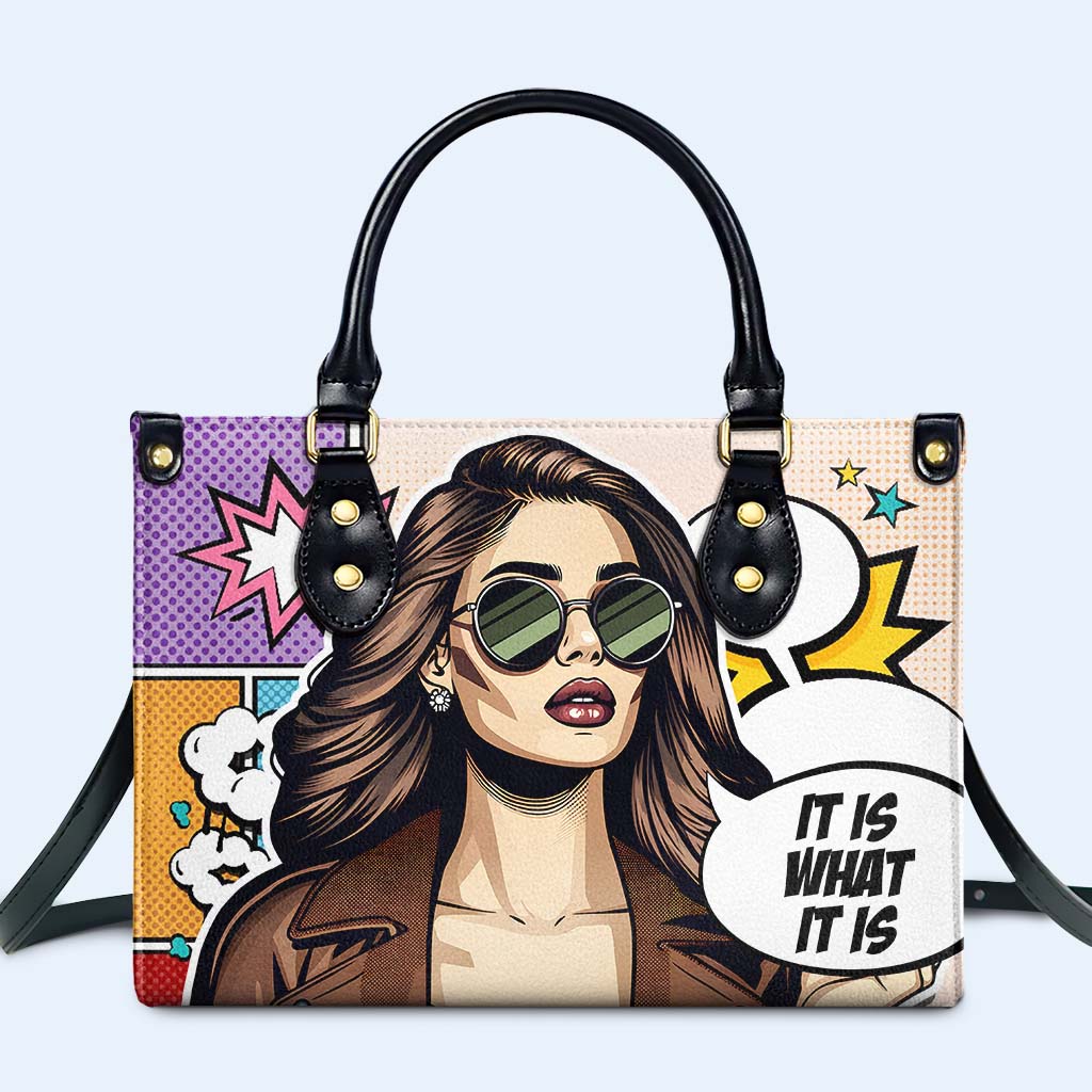 It Is What It Is Personalized Custom Leather Handbag - Image 2