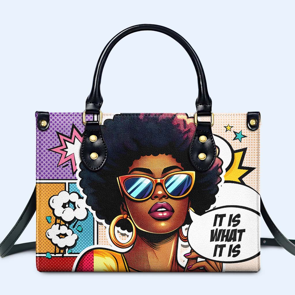 It Is What It Is Personalized Custom Leather Handbag - Image 2