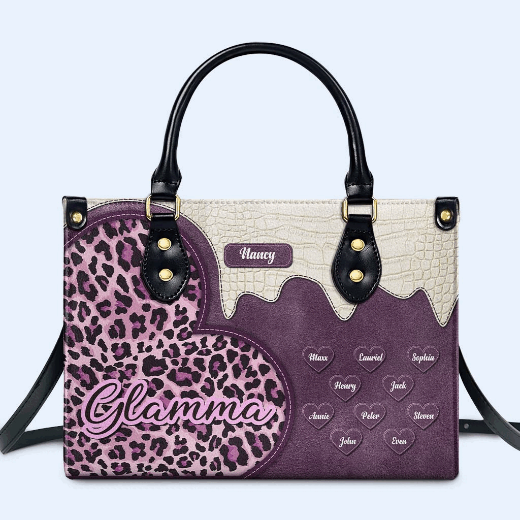 Glamma Personalized Custom Leather Handbag - Image 2