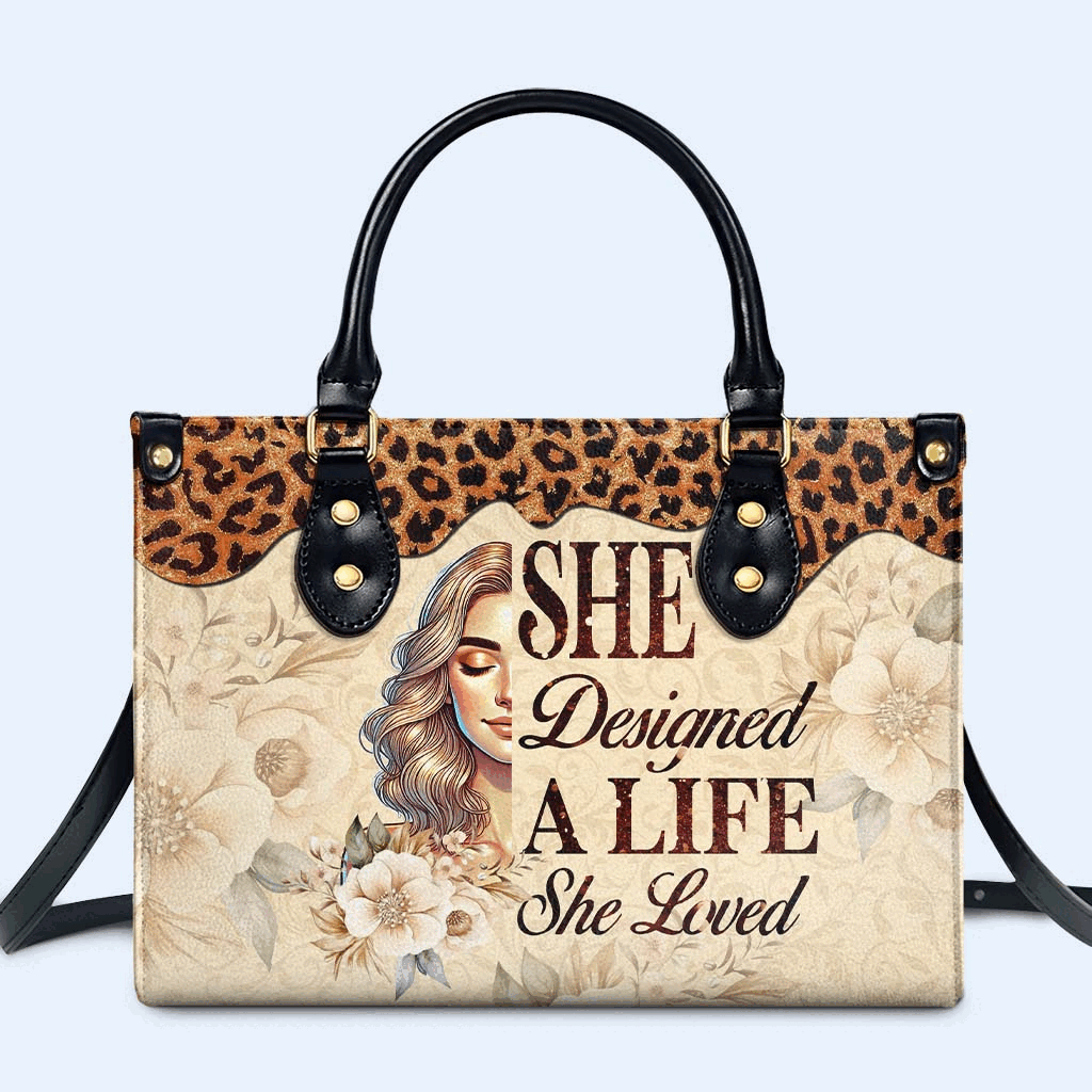 She Designed A Life She Loved Personalized Custom Leather Handbag - Image 2