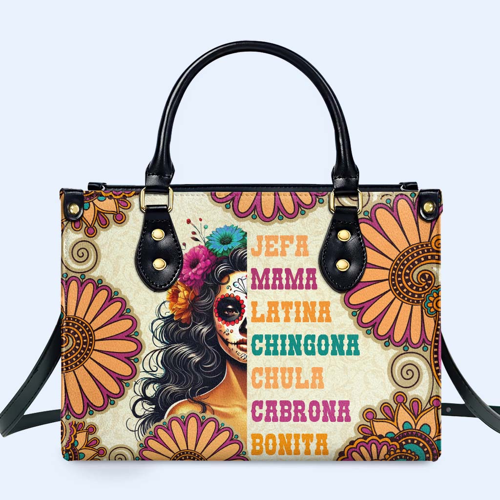JEFA MAMA LATINA Personalized Custom Leather Handbag - Image 2