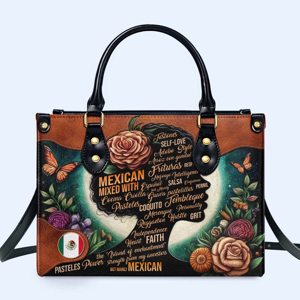 Hispanic Mixed With Personalized Custom Leather Handbag - Image 2