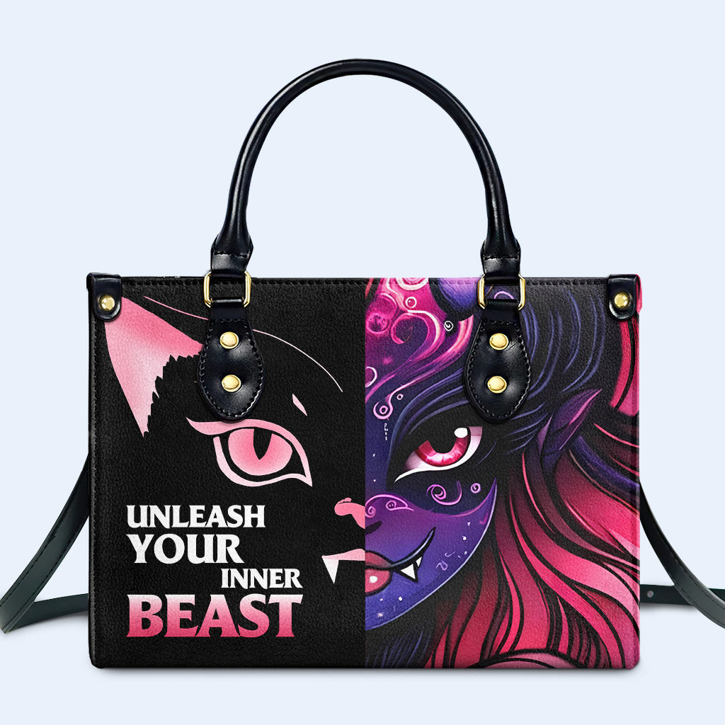 Unleash Your Inner Beast Personalized Custom Leather Handbag - Image 2