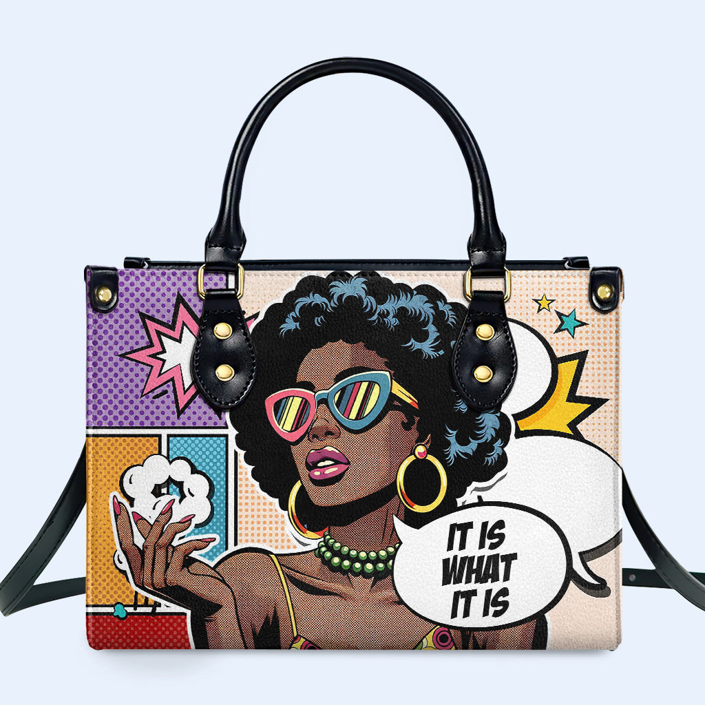 It Is What It Is Personalized Custom Leather Handbag - Image 2