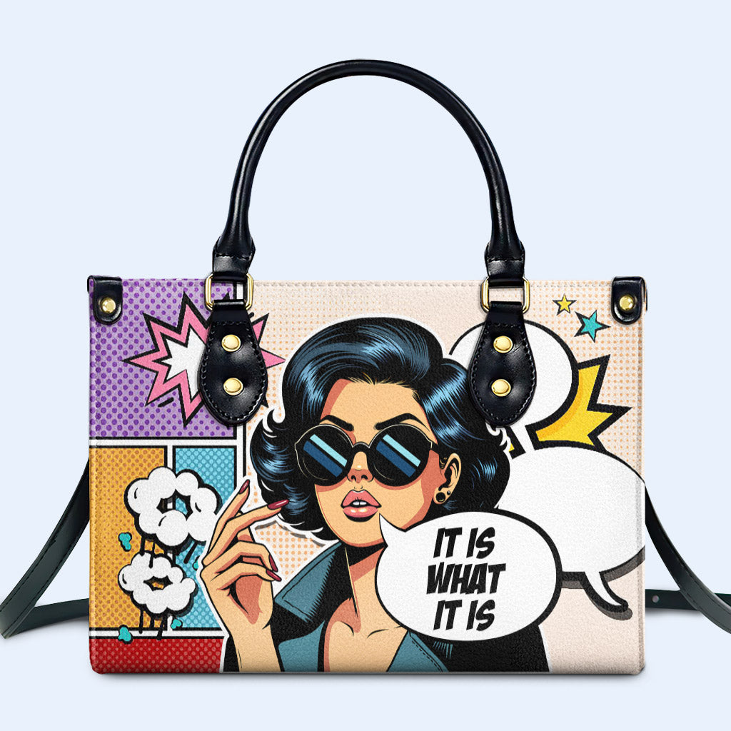 It Is What It Is Personalized Custom Leather Handbag - Image 2