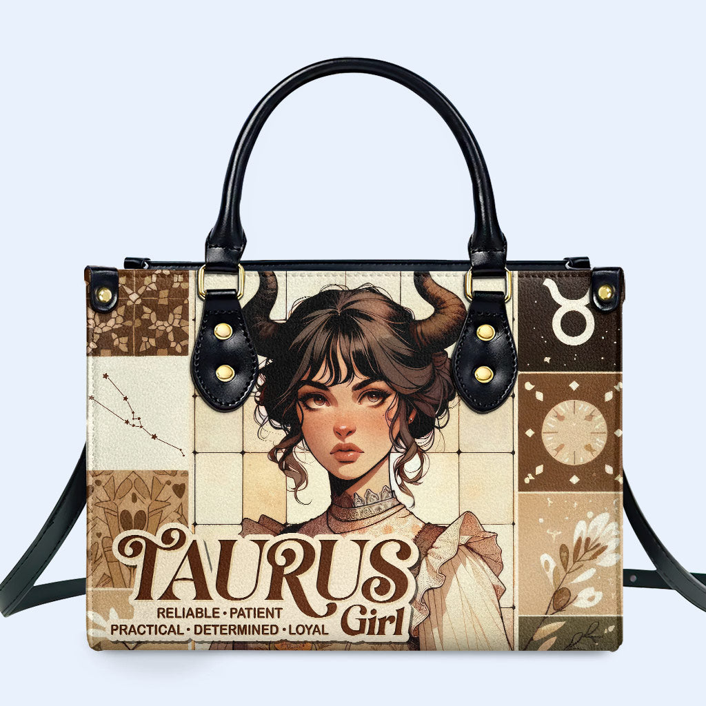 Taurus Girl 03 Personalized Custom Leather Handbag - Image 2