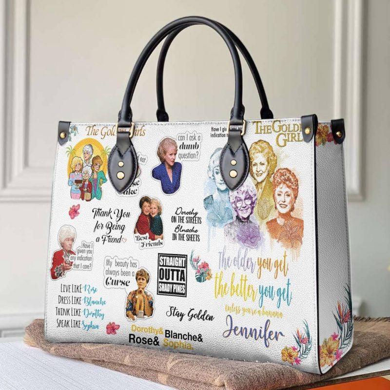 Personalized The Golden Girl Vegan Leather Handbag - Image 2