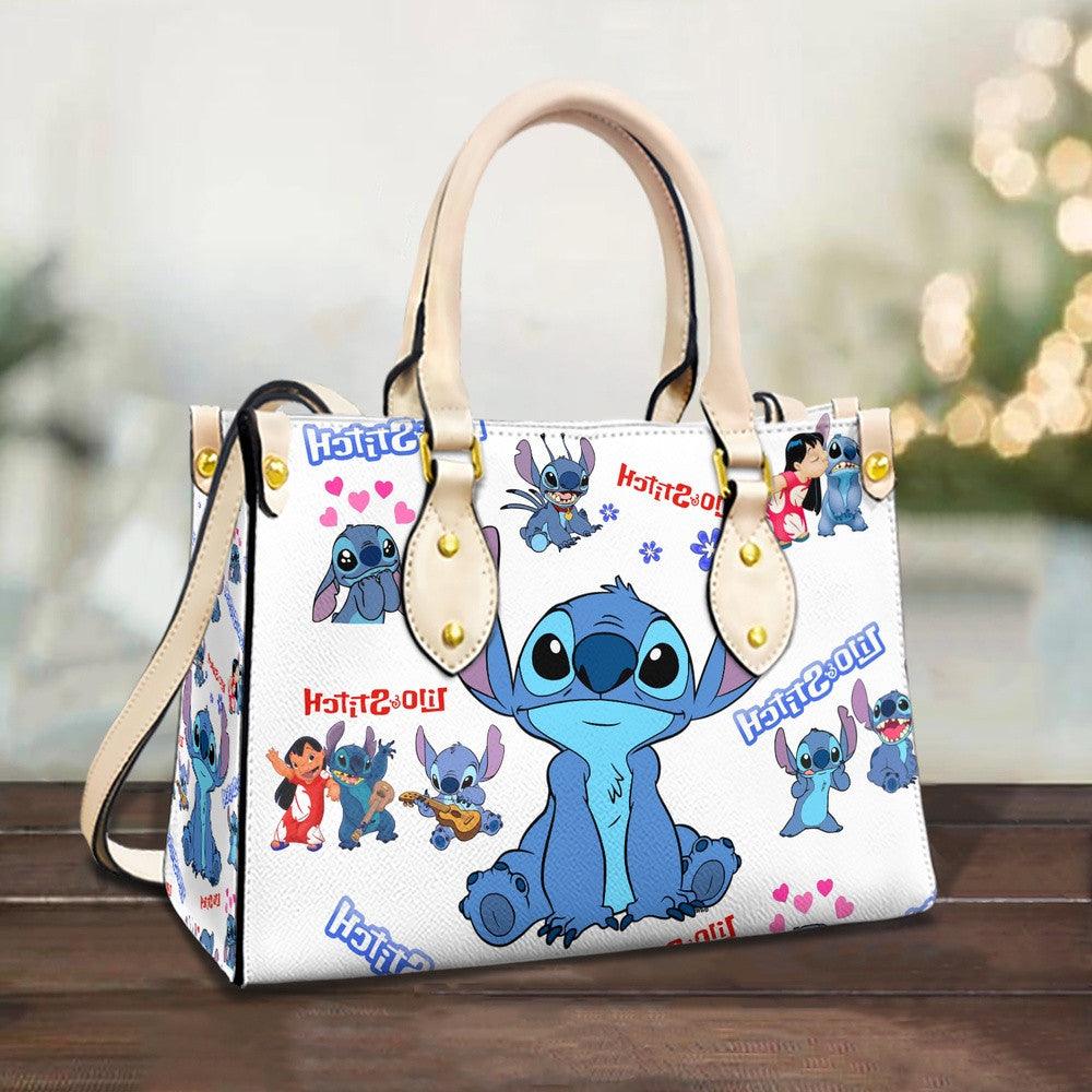 Personalized Lilo And Stitch Women Vegan Leather Handbag - Image 2
