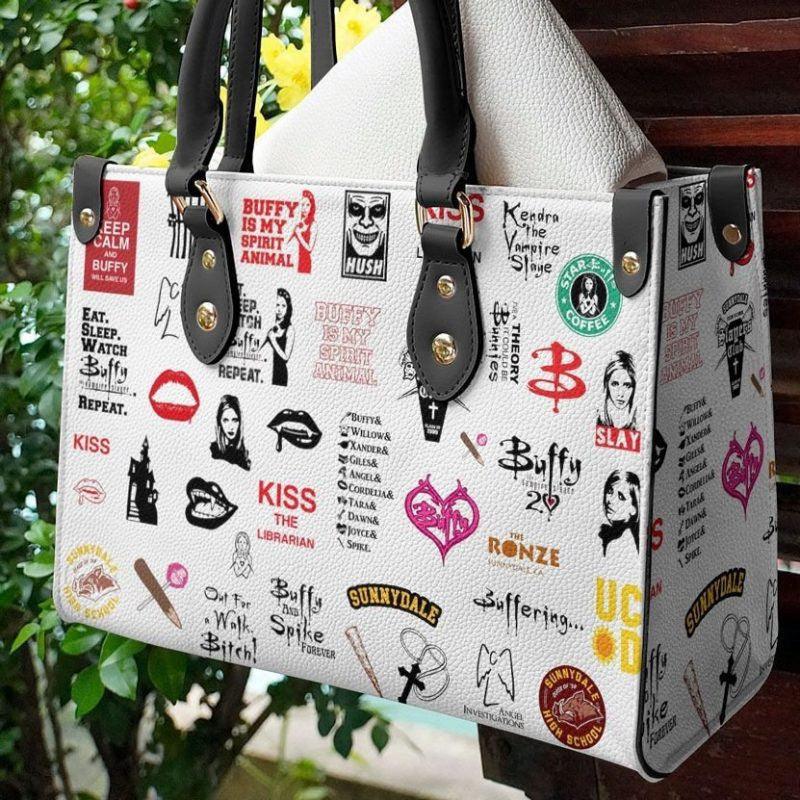 Personalized Bluffy The Vampire Slayer Vegan Leather Handbag - Image 2