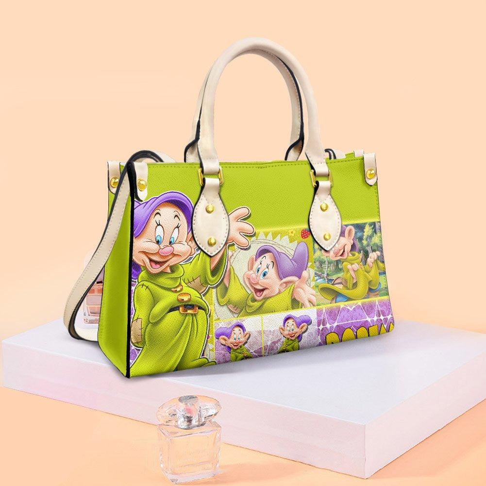 Personalized Dopey Fashion Lady Vegan Leather Handbag - Image 2