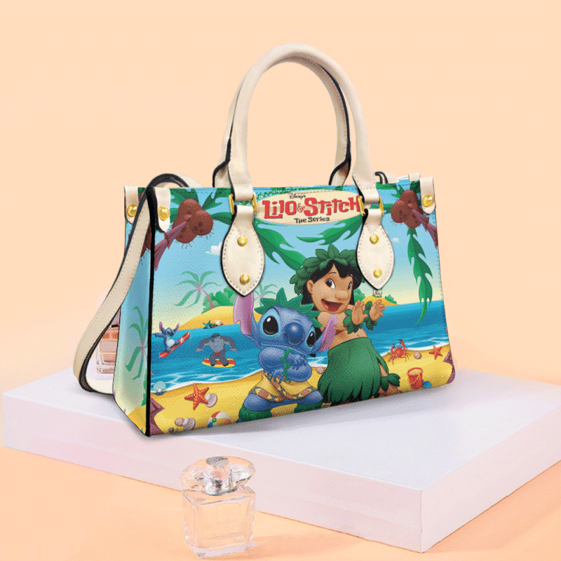 Stitch Leather Bag Handbag Lilo x Stich Cartoon - Image 2