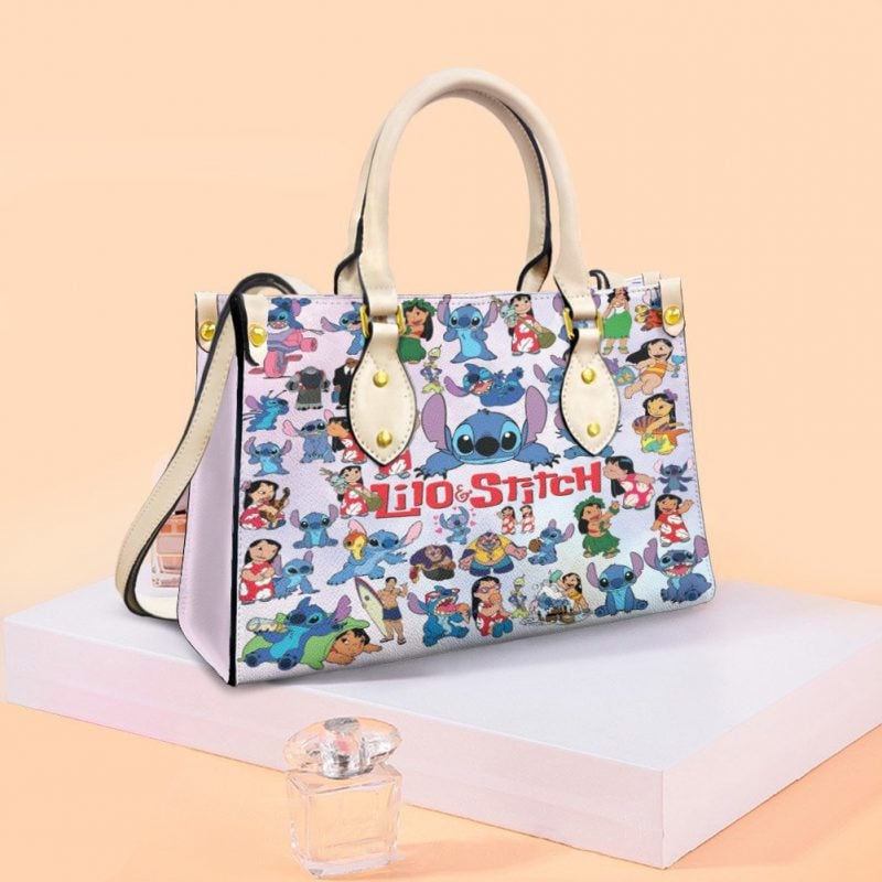 Lilo And Stitch And Family Leather Bag Handbag - Image 2