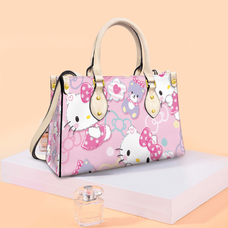 Hello Kitty Characters Cartoon Leather Bag Handbag - Image 2