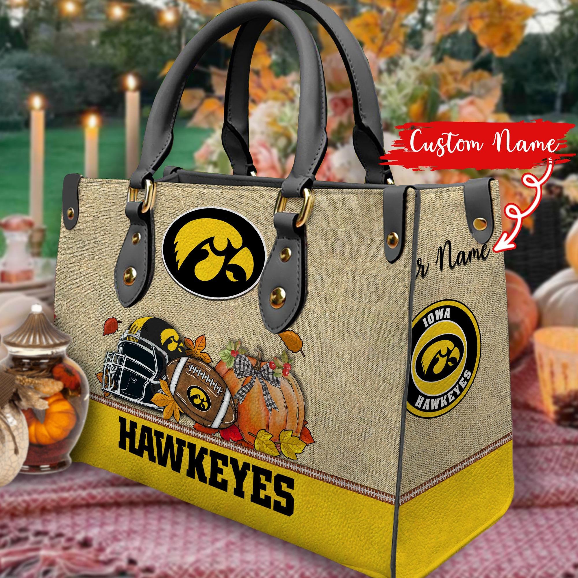 Iowa Hawkeyes Autumn Women Leather Hand Bag - Image 2