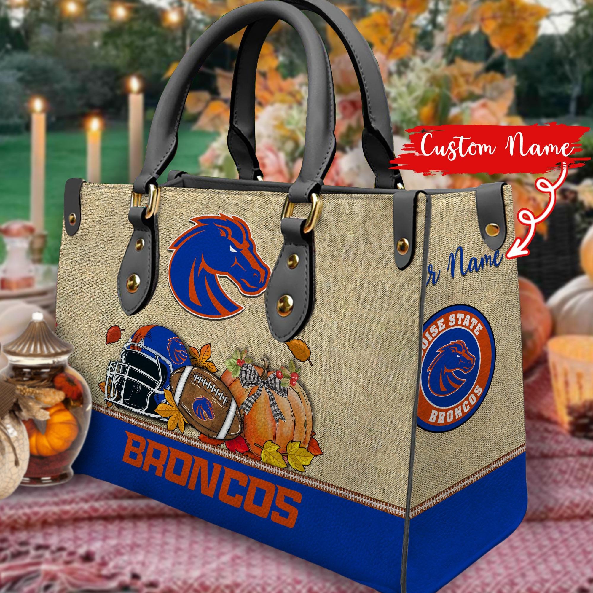 Boise State Broncos Autumn Women Leather Hand Bag - Image 2