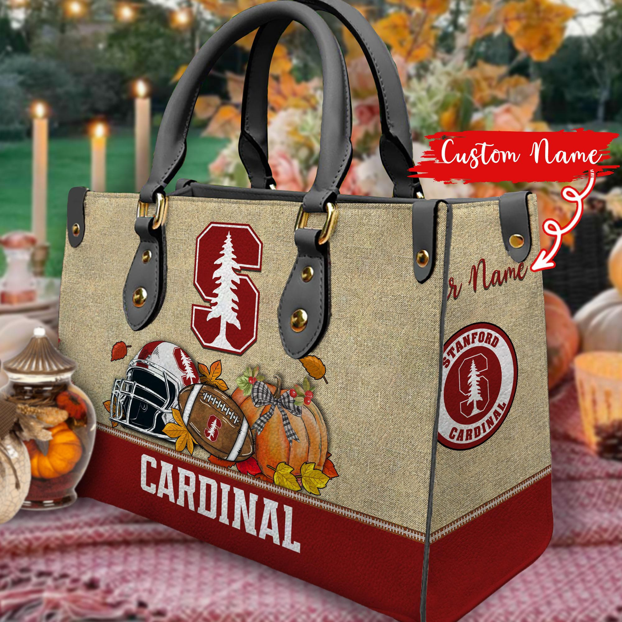 Stanford Cardinal Autumn Women Leather Hand Bag - Image 2