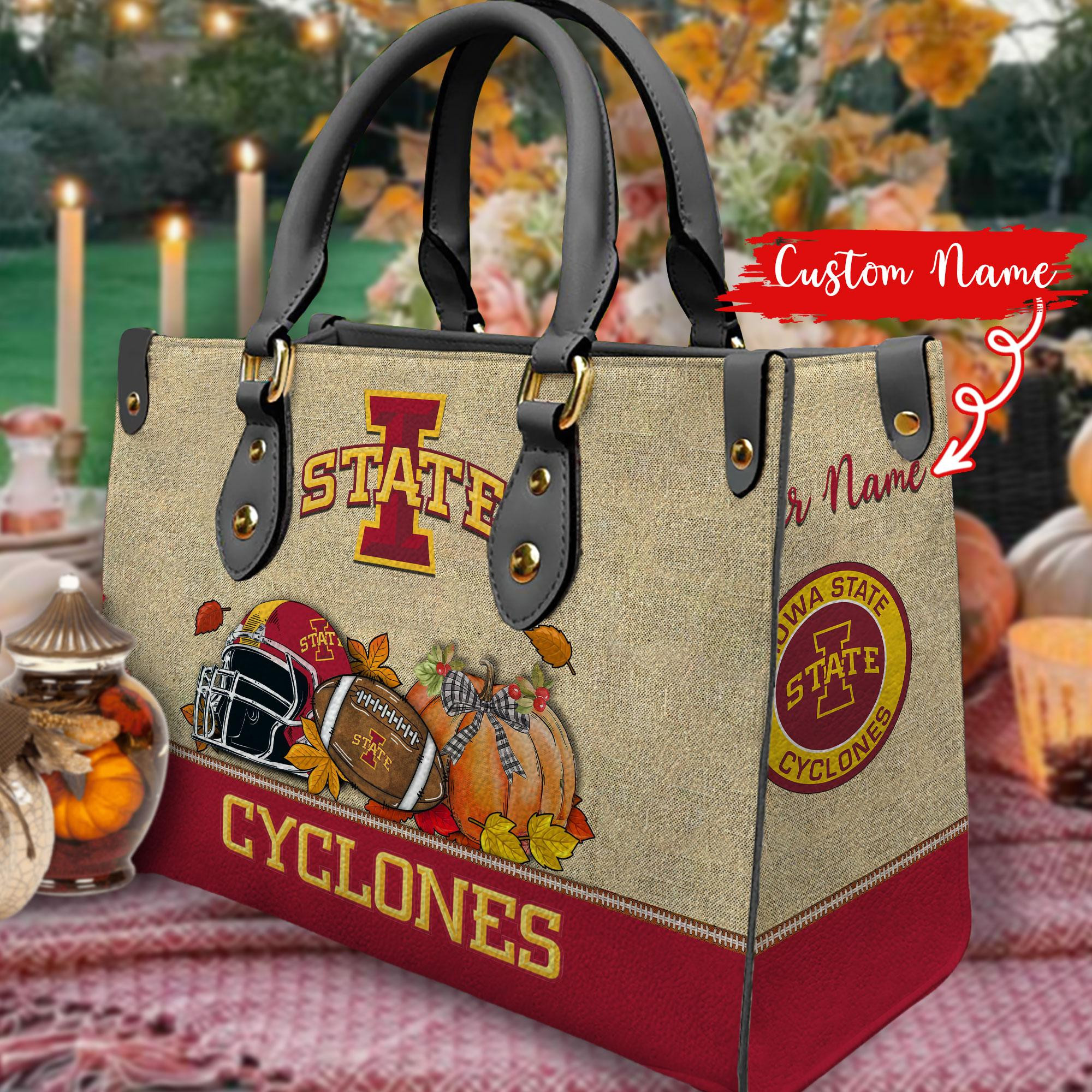 Iowa State Cyclones Autumn Women Leather Hand Bag - Image 2