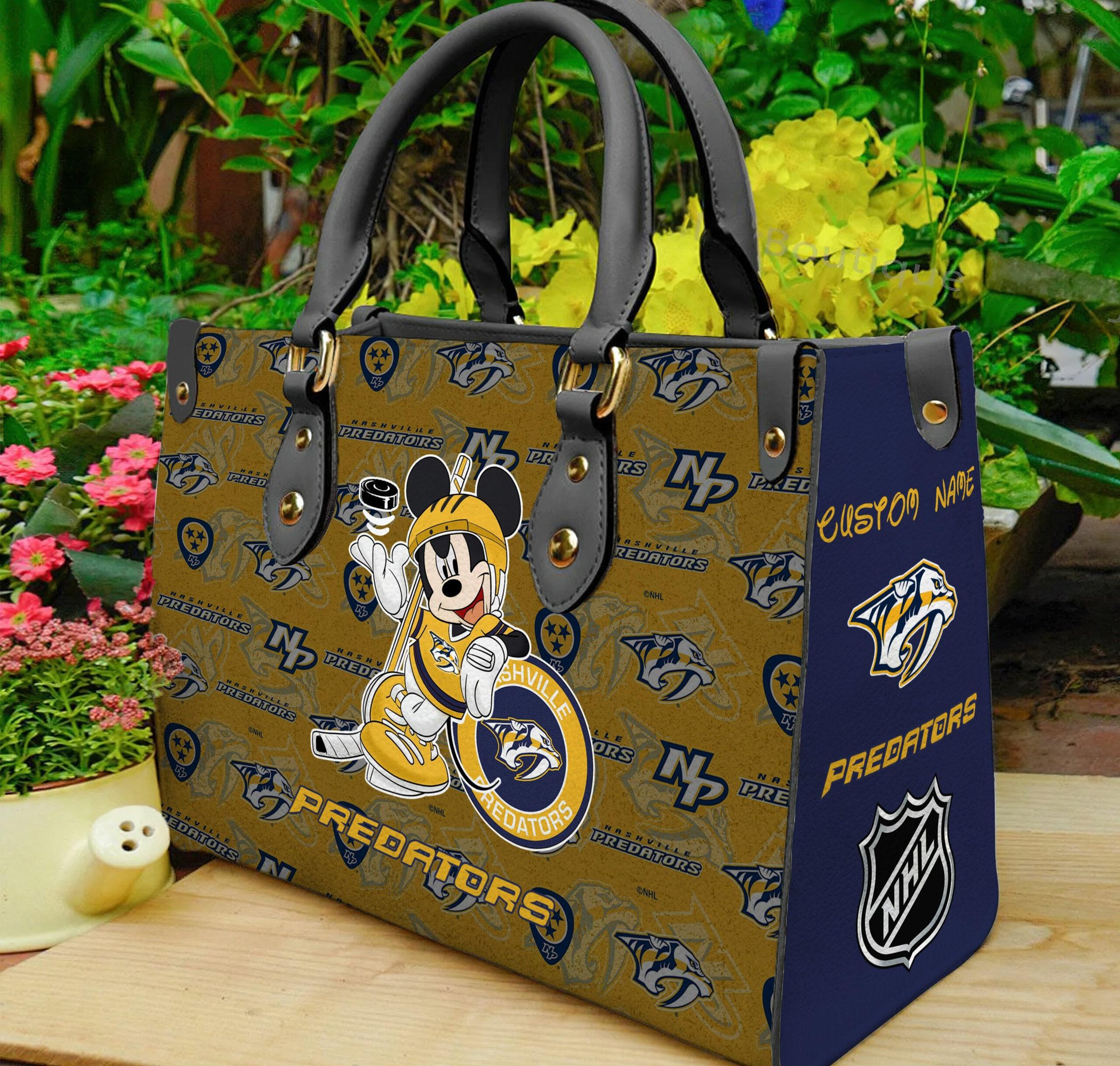 Nashville Predators Mickey Women Leather Hand Bag - Image 2