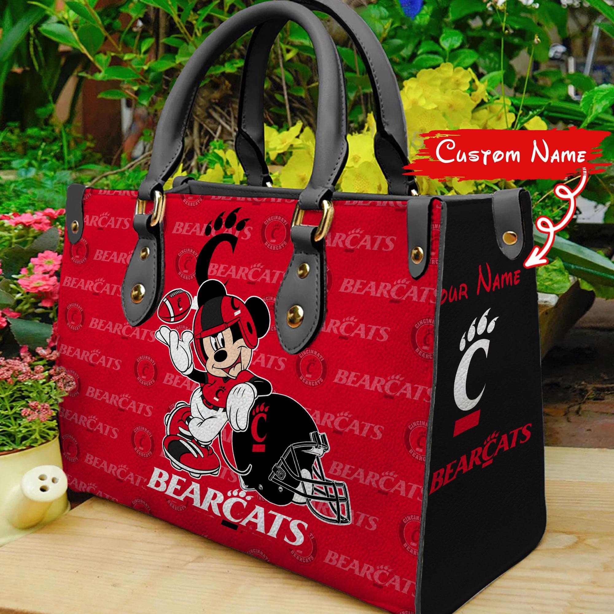 P Cincinnati Bearcats Mickey Women Leather Hand Bag - Image 2