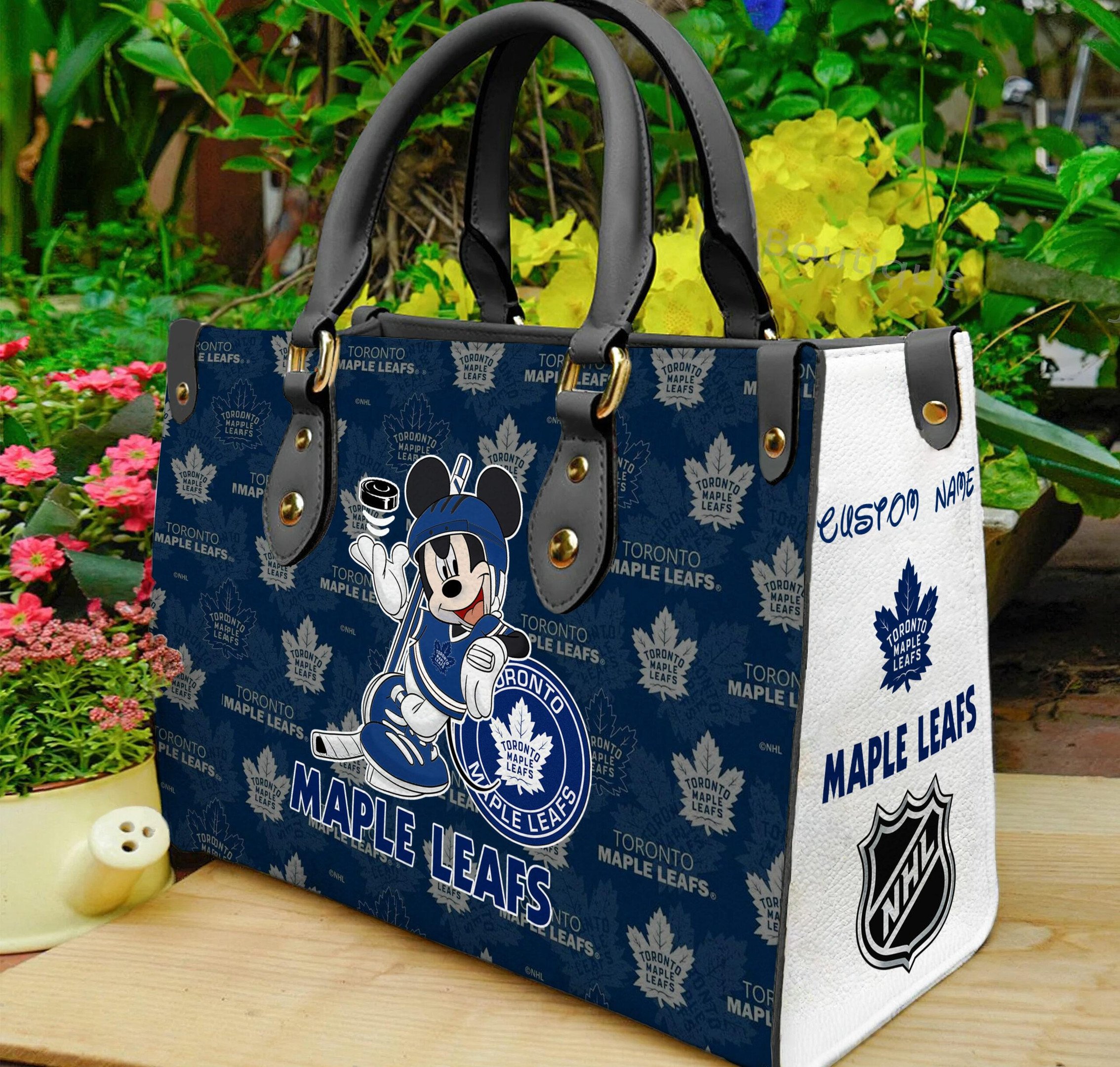 Toronto Maple Leafs Mickey Women Leather Hand Bag - Image 2